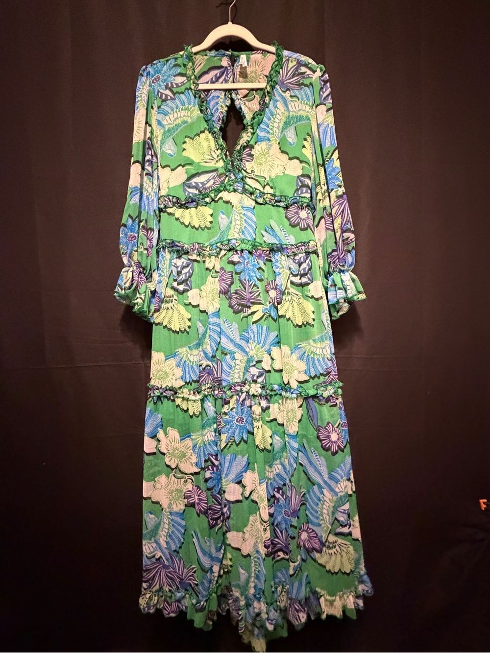 Floral Maxi Dress with Ruffle Details